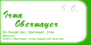 irma obermayer business card